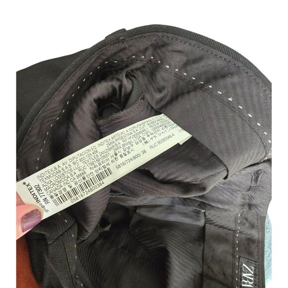 Zara Womens Black Slim Fit Trousers Size 38 NWT Work Pants JJ3872 - Picture 7 of 7